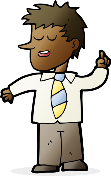 Bir insan tarafından çizilmiş iyi bir fikri olan çizgi film adamı.