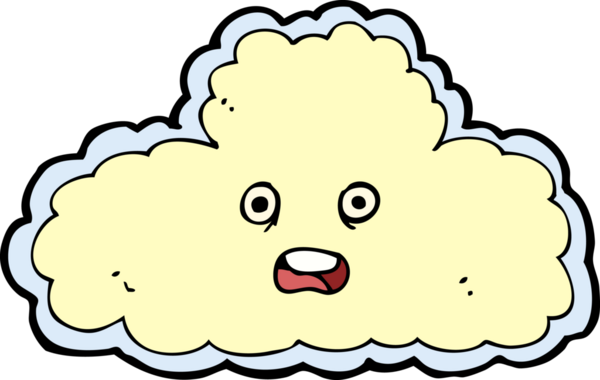 bir insan tarafından çizilmiş bulut sembolü