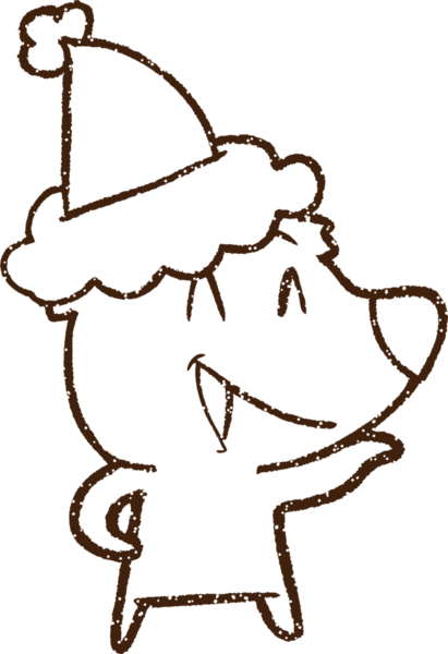 Bir insan tarafından çizilmiş Noel Ayısı Kömürü