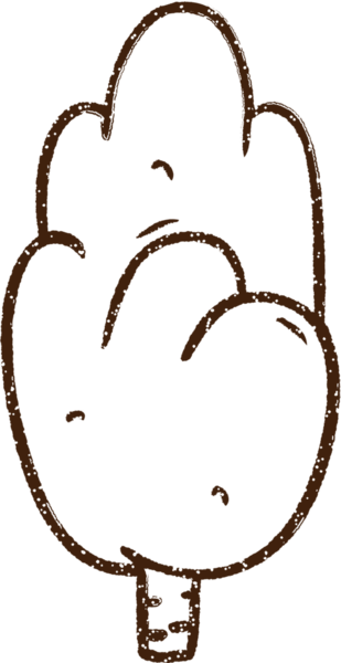 Bir insan tarafından çizilen ağaç kömürü