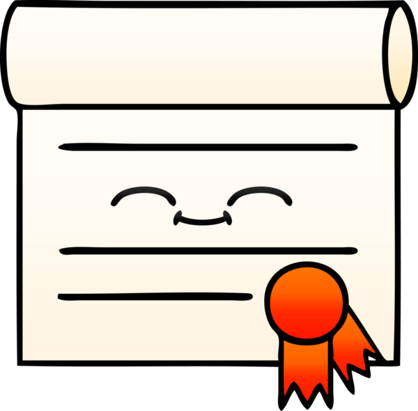 bir insan tarafından çizilen sertifikanın gölgelendirilmiş gradyanı