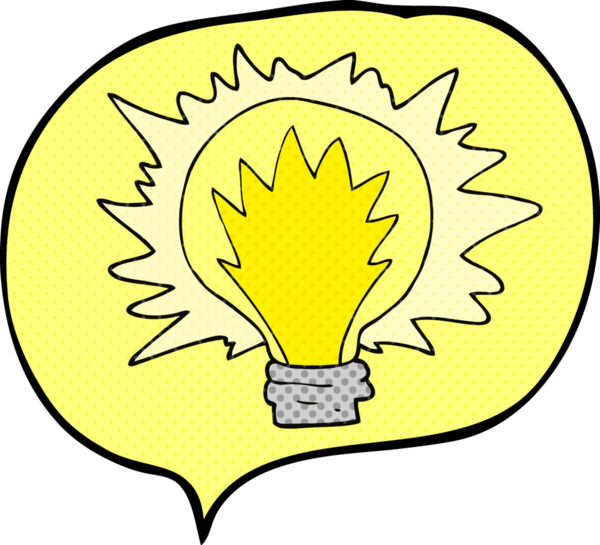 Bir insan tarafından çizilmiş serbest çizilmiş çizgi roman konuşma balonu çizgi film ampulü