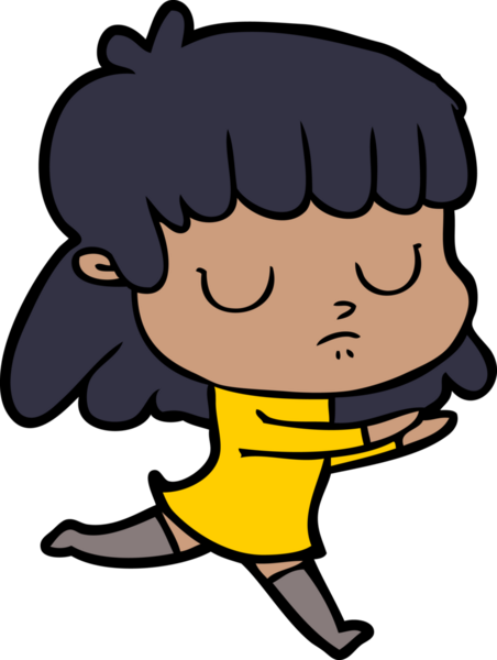 Bir insan tarafından çizilmiş ilgisiz bir kadın çizgi filmi.