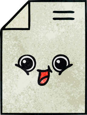 Bir insan tarafından çizilmiş bir kağıdın retro grunge desen karikatürü