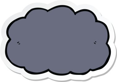 Bir insan tarafından çizilmiş bir karikatür bulutunun etiketi