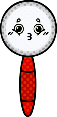 Bir insan tarafından çizilmiş bir büyüteçin çizgi roman tarzı karikatürü