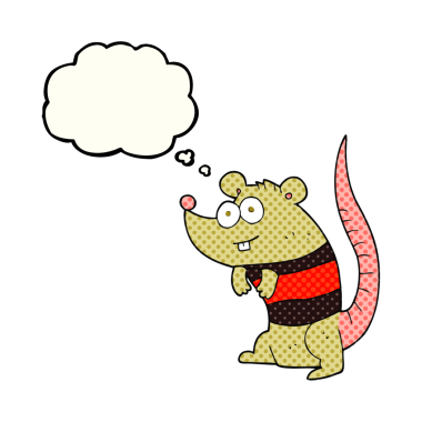 Bir insan tarafından çizilmiş serbest çizim baloncuk fare.