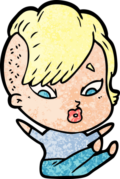 Çizgi film, bir kızın bir insan tarafından düşmesine şaşırdı.