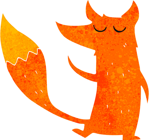 bir insan tarafından çizilmiş tilki çizgi filmi