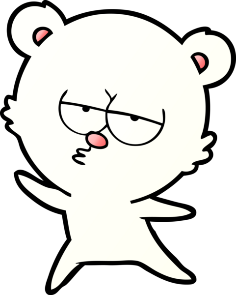 Bir insan tarafından çizilmiş kutup ayısı karikatürü