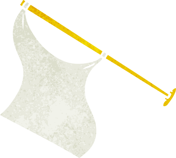 Bir insan tarafından direğe çizilmiş beyaz bir kanadın retro karalamaları.