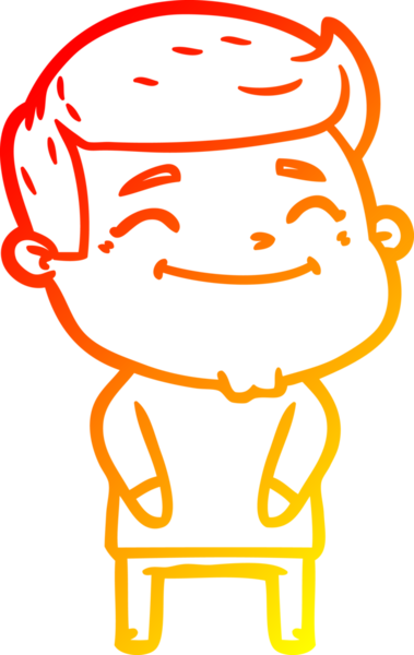 Bir insan tarafından çizilmiş mutlu bir çizgi film karakteri çizimi.