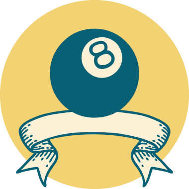 bir insan tarafından çizilmiş 8 toplu dövme biçimi simgesi