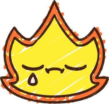 Bir insan tarafından çizilen Ateş Karakteri Tebeşiri