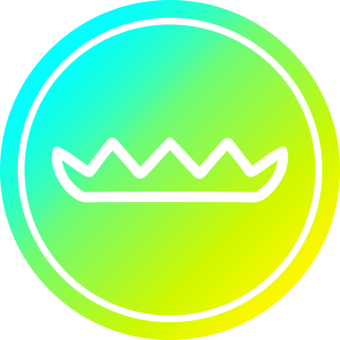 Basit yapraklar dairesel simge ile bir insan tarafından çizilen gradyan bitiş