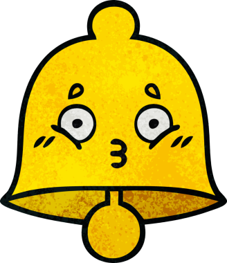 Bir insan tarafından çizilmiş eski grunge desenli bir çan.