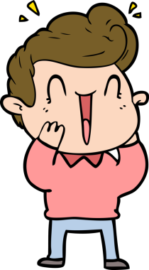 Bir insan tarafından çizilmiş heyecanlı bir çizgi film.