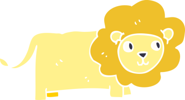 Bir insan tarafından çizilmiş karalama aslanı.