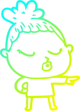 Bir insan tarafından çizilmiş soğuk bir çizgi film çizimi.