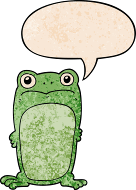 Bir insan tarafından çizilmiş, konuşma baloncuklu çizgi film karakteri.