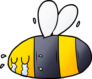 Bir insan tarafından çizilmiş ağlayan bir arı.