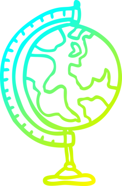 Bir insan tarafından çizilmiş bir karikatürün soğuk gradyan çizimi