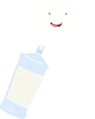 Bir insan tarafından çizilmiş krem şantilerin düz renk çizimi