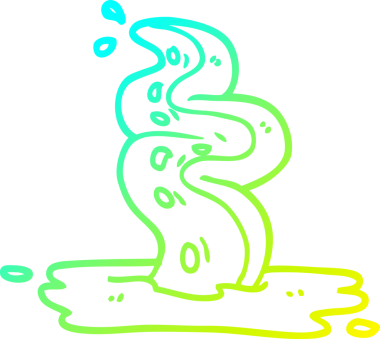 Bir insan tarafından çizilmiş soğuk gradyan çizgi çizimi.