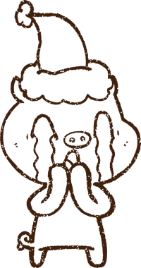 Bir insan tarafından çizilen neşeli domuz kömürü.