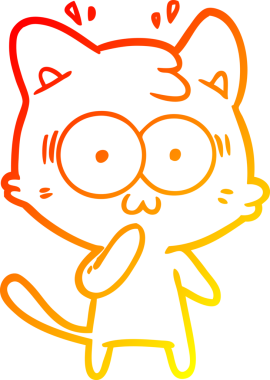 İnsan tarafından çizilmiş bir çizgi filmin sıcak eğimli çizimi.