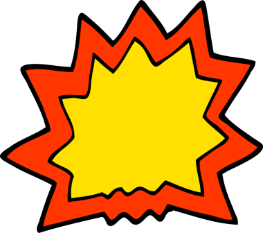 Bir insan tarafından çizilmiş bir patlama karalaması.