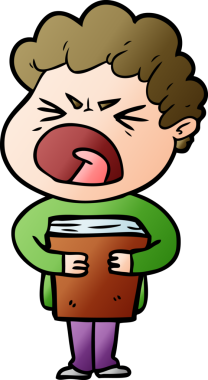 Bir insan tarafından çizilmiş öfkeli bir adam.