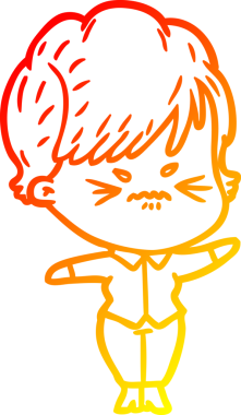 Bir insan tarafından çizilmiş karikatür çizimi.