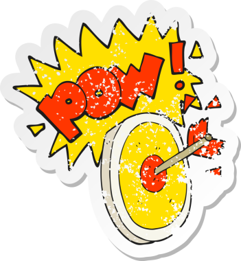 Bir insan tarafından çizilen çizgi film okunun gerilimli retro yapıştırması