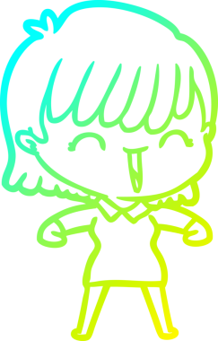 Bir insan tarafından çizilmiş bir karikatür kadın çizimi.