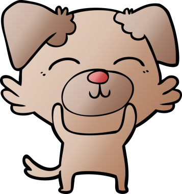 Bir insan tarafından çizilmiş çizgi film köpeği.