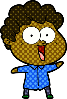 Bir insan tarafından çizilmiş mutlu bir adam.