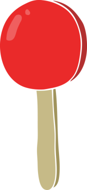 Bir insan tarafından çizilmiş düz renk çizgi film lolipopu