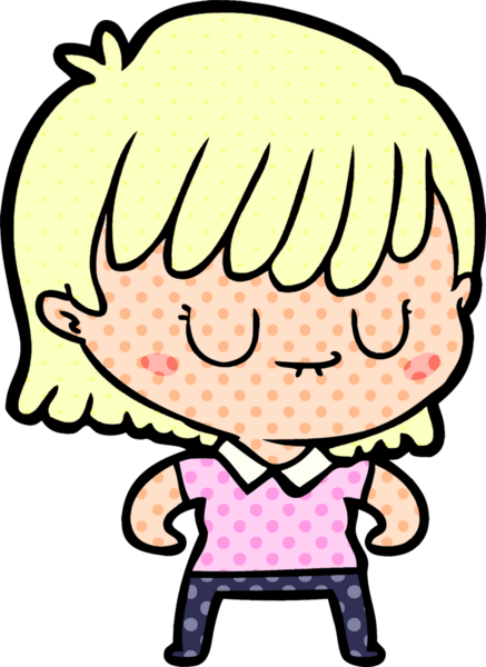 Bir insan tarafından çizilmiş karikatür kadın.