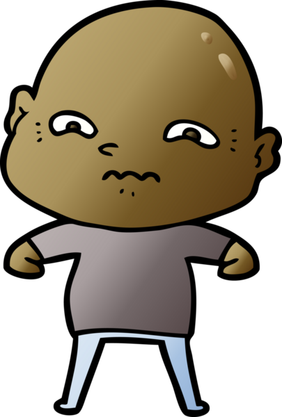 bir insan tarafından çizilmiş sinirli bir adam.