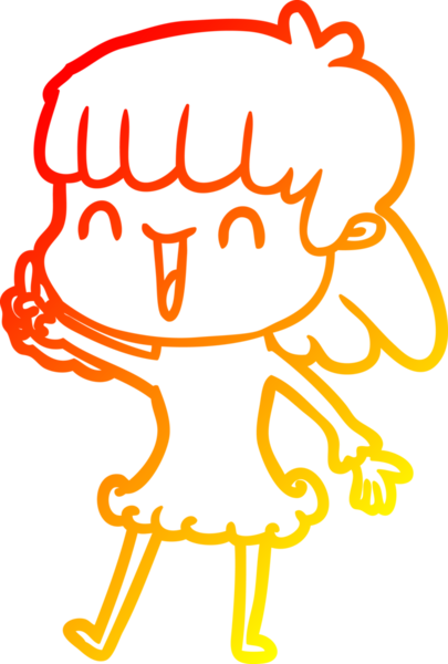 Bir insan tarafından çizilmiş bir karikatür kadın çizimi