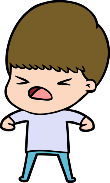 Çizgi film bir insan tarafından çizilmiş stresli adam