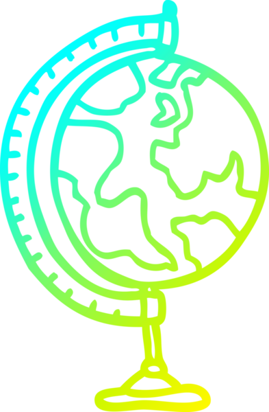 Bir insan tarafından çizilmiş bir karikatürün soğuk gradyan çizimi