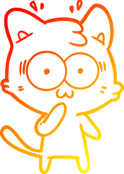 İnsan tarafından çizilmiş bir çizgi filmin sıcak eğimli çizimi.