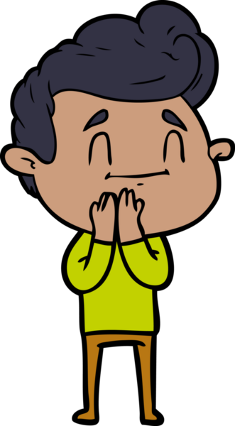 Bir insan tarafından çizilmiş mutlu çizgi film adamı.