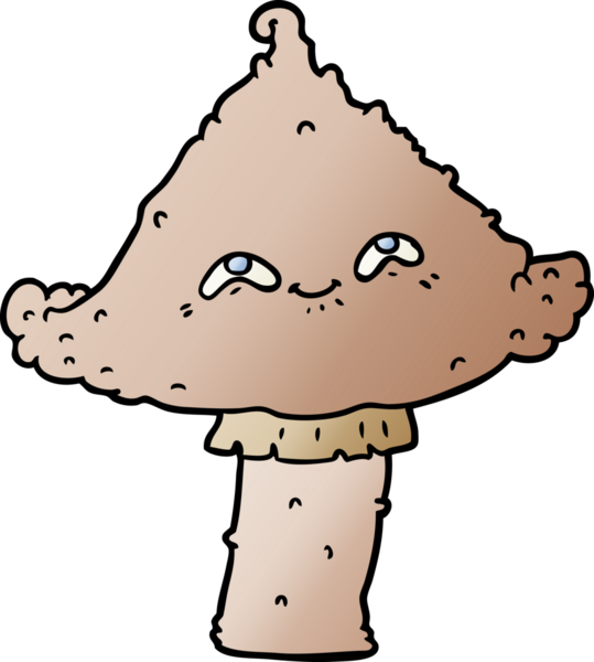 Bir insan tarafından çizilmiş bir mantar.