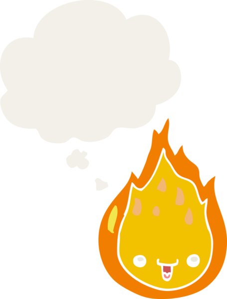 Düşünce baloncuklu çizgi film alevi bir insan tarafından çizilmiş.