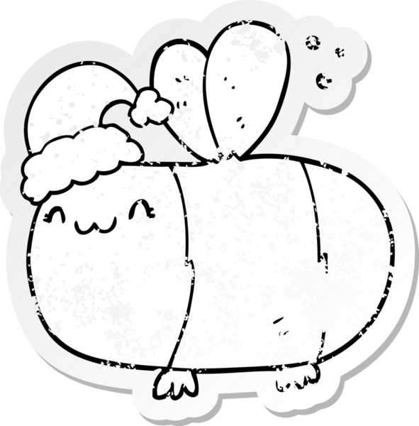 Bir insan tarafından çizilmiş karikatür etiketi.