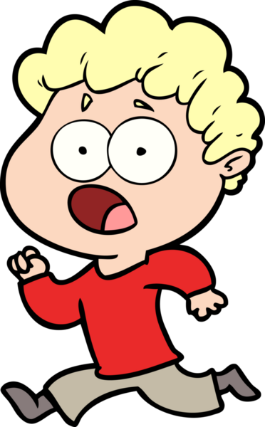 Bir insan tarafından çizilmiş bir karikatür adamı şaşkınlıkla nefes nefese kaldı.