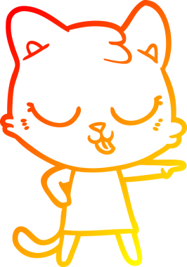 Bir insan tarafından çizilen çizgi film arabasının sıcak gradyan çizimi